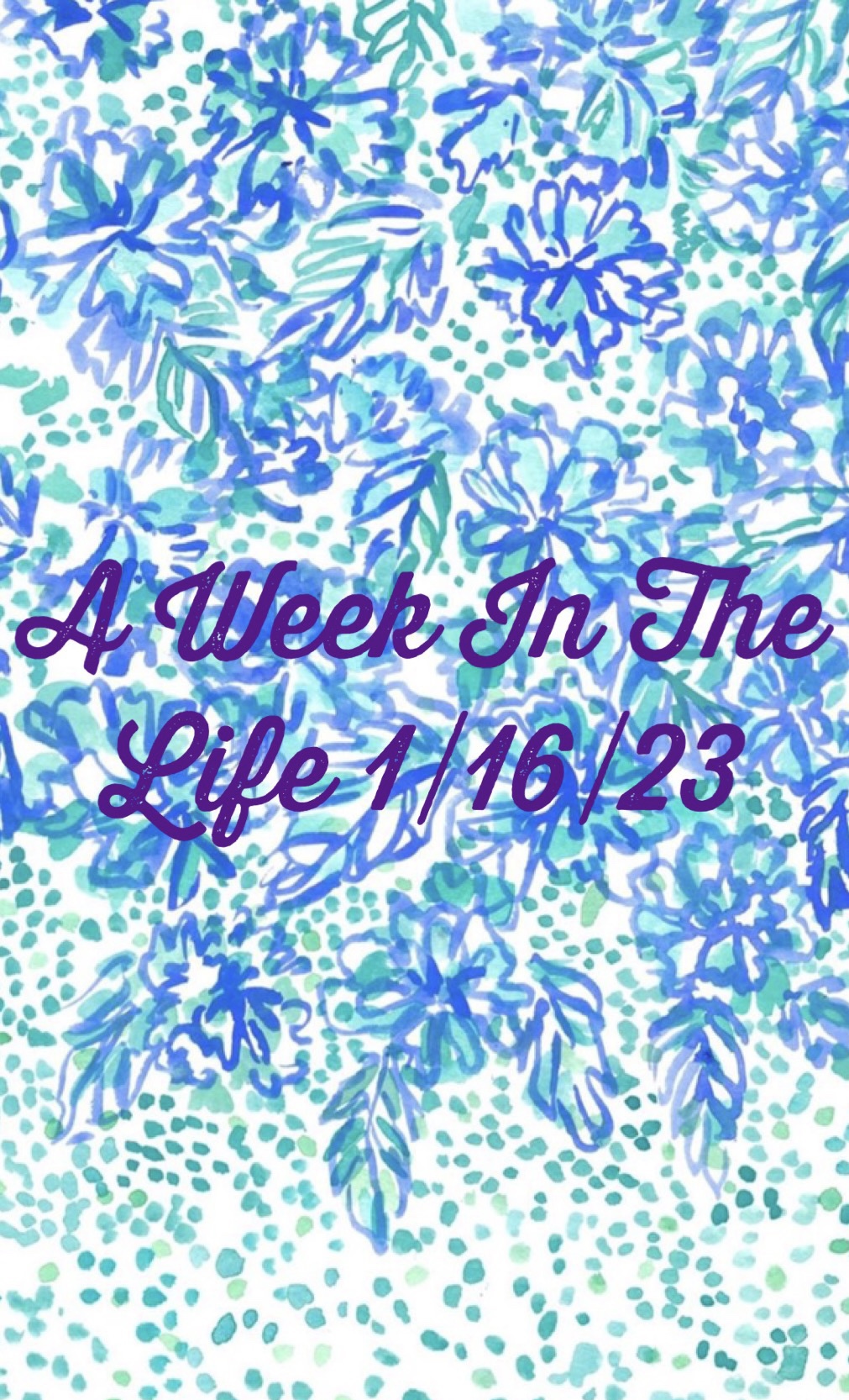 A Week In The Life&nbsp;1/16/23